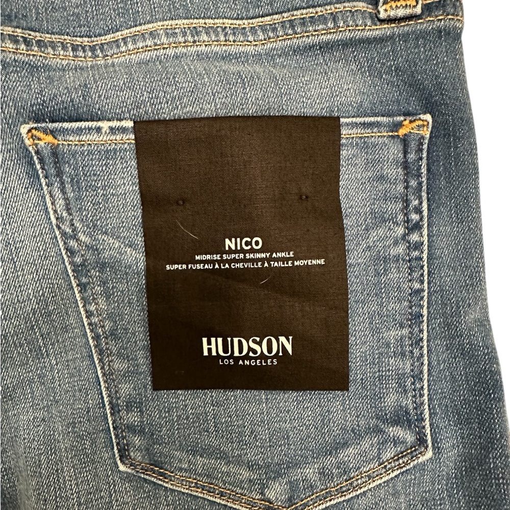 HUDSON Jeans Nico Super Skinny Mid-Rise Medium Wash Denim Size 27 NWT $195 MSRP - Picture 11 of 11